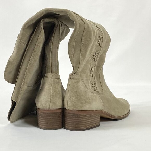 Vince Camuto Kreesel Suede Extended Calf Knee High Block Heel Boot 10 - Picture 6 of 7